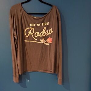 Aeropostale Brown Graphic Long Sleeve Tee